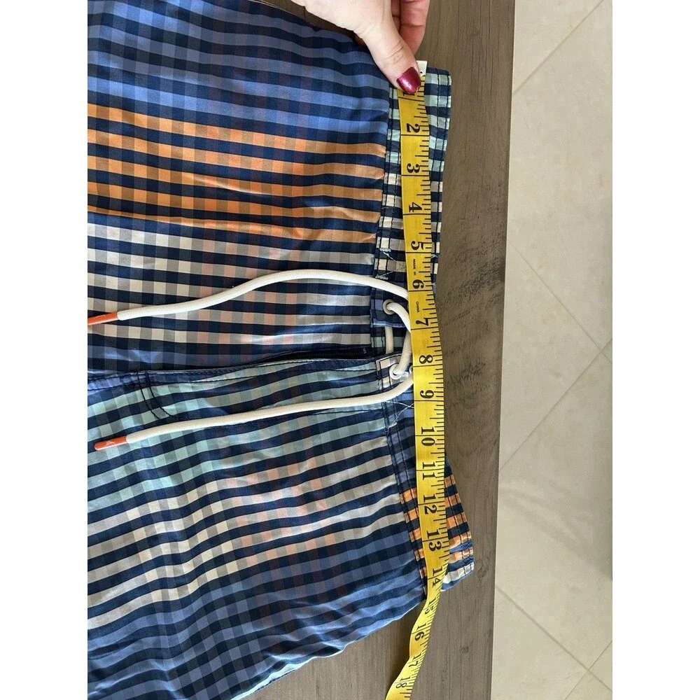 Tommy Bahama Men’s Swim Trunks Blue White Plaid Swim Trunks Size S